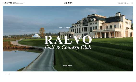 Сайт для Гольф-клуба